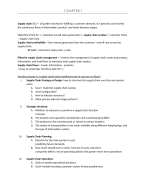 Global Supply Chain Management Summary 