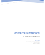 Onderzoeksmethoden in Economie en Management
