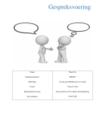 Verslag Gespreksvoering, lerarenopleiding Zorg & Welzijn 