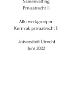 Nieuwe (Juni 2022) samenvatting Privaatrecht II Universiteit Utrecht