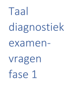 Examenvragen taal diagnostiek
