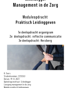 Scheidegger module Praktisch Leidinggeven - Management in de Zorg - Organogram, Communicatie & Herzb