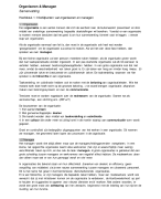 Organiseren en Managen hoofdstuk 1