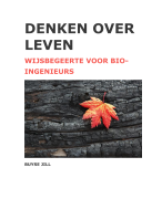 Samenvatting: denken over leven (P. R. Adriaens)- hfdst. 3