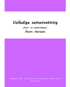 Volledige samenvatting stem: therapie (2LA) (2021-2022)