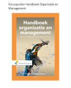 Focuspunten van het handboek Organisatie en Managment