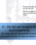 Aantekeningenboekje Hoofdstuk 8: Burgers en stoommachines Geschiedeniswerkplaats VWO
