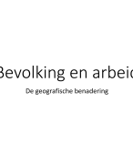 PowerPoint Bevolking, economie en arbeid 