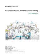 NCOI Moduleopdracht Functioneel beheer en Informatievoorziening (Cijfer 8)