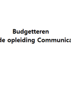 Oefentoets Budgetteren + uitwerkingen