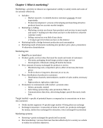 Chapter one Marketing
