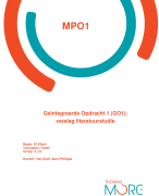 Geïntegreerde Opdracht 1 (GO1): verslag literatuurstudie 16/20