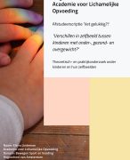 Scriptie overgewicht en zelfbeeld bij kinderen - Hogeschool Amsterdam Academie voor Lichamelijke Opvoeding - Geslaagd 2022 cijfer 8
