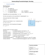 Samenvatting Procestechnologie: Stroming
