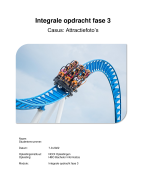 Integrale opdracht Fase 3 HBO Informatica - Casus Attractiefoto - Cijfer 8,4 - Incl. Feedback