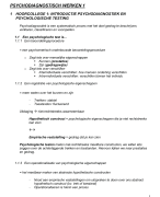 Samenvatting Psychodiagnostisch Werken 1