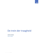 De trein der traagheid VERHAALANALYSE