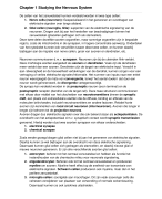 Samenvatting Deeltoets 1 neurobiologie (B-B2NEUR10) UU