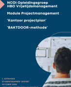 NCOI geslaagd projectplan 'BAKTDOOR' 2022 - moduleopdracht Projectmanagement - Kantoor-plan (Grit/Sc