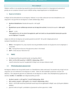 Samenvatting E - learning Diabetes (Diëtetiek S4)