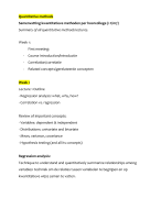 Samenvatting kwantitatieve methoden week 1  t/m 7
