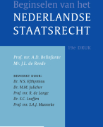 Samenvatting Beginselen van het Nederlandse staatsrecht H1,2,5 helemaal 
