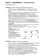Samenvatting aardrijkskunde - Hoofdstuk 1: Globalisering - De wereld van, vwo 4