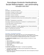 Complete tentamenstof Introductie Interdisciplinaire Sociale Wetenschappen (IISW)