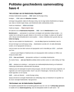 Politieke geschiedenis samenvatting havo 4