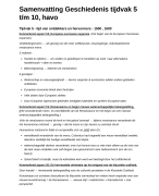 Tijdvak 5-10 samenvatting + aantekeningen geschiedenis havo