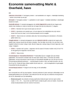Economie samenvatting markt & overheid, havo