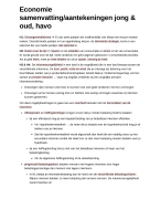 Economie samenvatting/aantekeningen jong & oud, havo