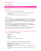 Samenvatting fiscaal recht 
