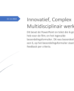 Innovatief, Complex Multidisciplinair Werken