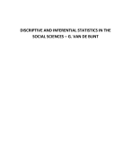 Samenvatting Descriptive and Inferential Statistics in the Social Sciences