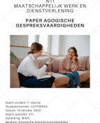 NTI paper agogische gespreksvaardigheden geslaagd 2022 Cijfer 8