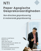 NTI paper Agogische Gespreksvaardigheden - Directieve en Motiverende gespreksvoering - Nieuwe versie 2022 - Geslaagd met een 9 met feedback