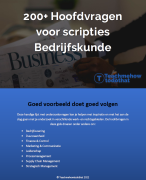 200+ Hoofdvragen voor hbo scripties Bedrijfskunde