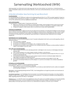 samenvatting onderwerp : Werkloosheid (WW) van het vak Sociale Zekerheid