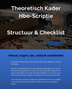 Theoretisch Kader Hbo-Scriptie: Structuur & Checklist