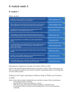 Samenvatting genoom e-modules van week 3, regulatie van transcriptie