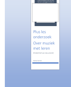 Plus les onderzoek over leren met muziek. (gemaakt door 2 vwo leerlingen)