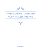 Samenvatting Toegepaste voedingsleer 