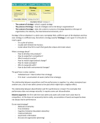 Summary Strategy & Organisation: everything you need! Received grade: 8.2 (2022-2023)