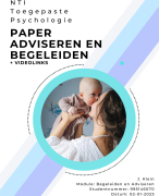 NTI Nieuw (2023) Geslaagd Paper Adviseren en Begeleiden - Jan 2023 - Toegepaste Psychologie - Oploss