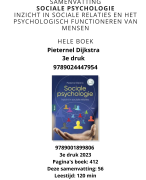 Samenvatting Sociale Psychologie Dijkstra - 3e druk 2023 - Hele boek Alle hoofdstukken