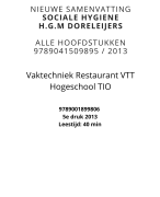 Nieuwe samenvatting (jan 2023) Sociale Hygiene Doreleijers - Hele boek 9789041509895 - met tentamenaanwijzigingen docent