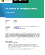 EE - Mini Summary (Literature & Lectures)