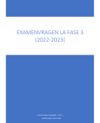 Examenvragen LA fase 3 (2022-2023)