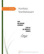 Portfolio Startbekwaam verkorte deeltijd